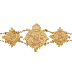 Victorian Silver Gilt Gold Bracelet, Circa 1850