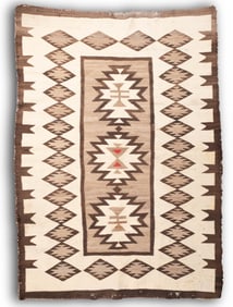 Antique Navajo Native American Rug, Circa 1920
