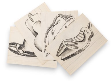 Alexander Archipenko, A Group of Study Drawings and Sketches for Future Works, 1887-1964