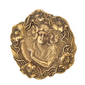 Art Nouveau Estate 14K Gold Brooch, Circa 1900