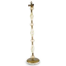 Vintage Murano Floor Lamp With Murano Venetian Mid-Century Art Glass