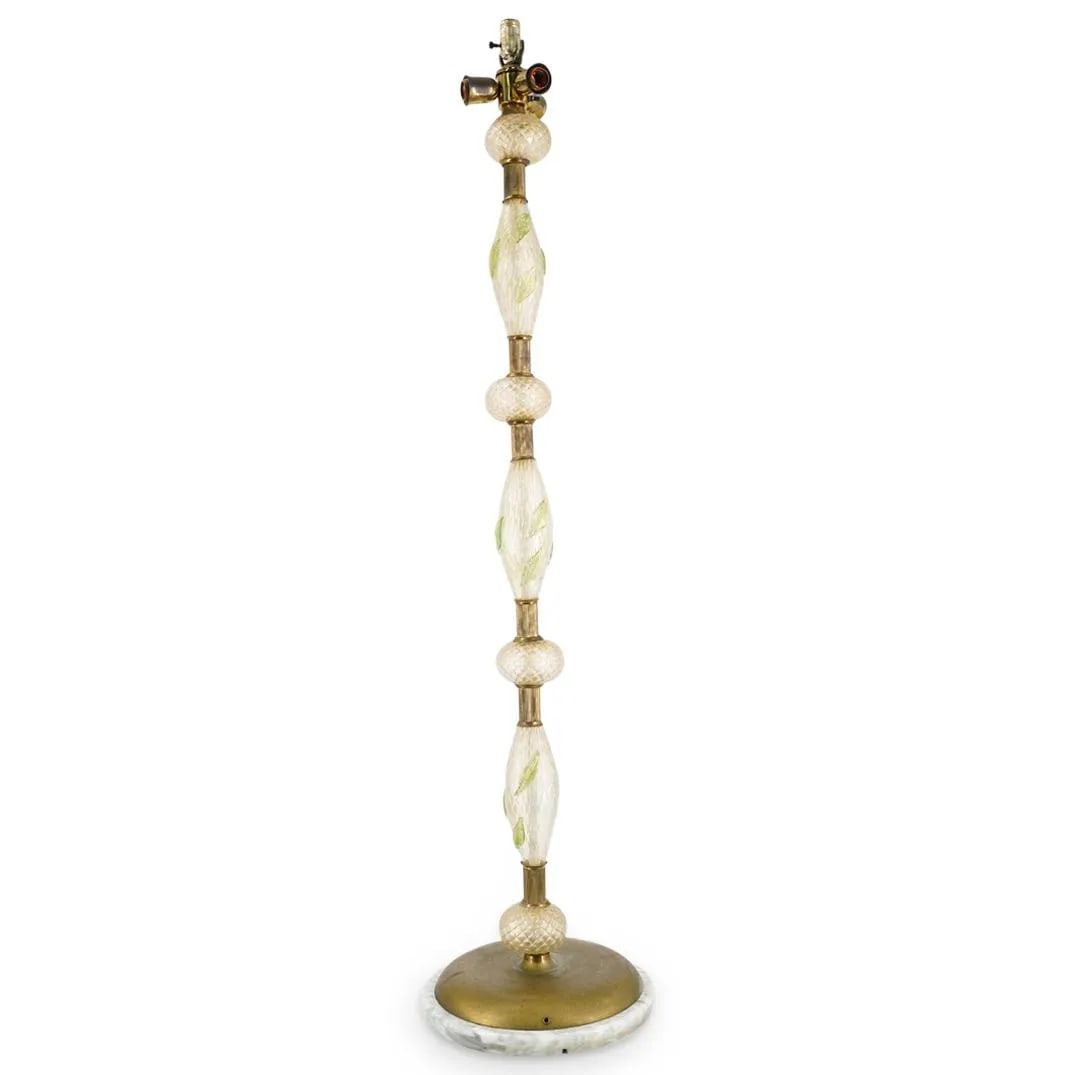 Vintage Murano Floor Lamp With Murano Venetian Mid-Century Art Glass (1 of 5)