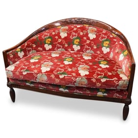 Paul Follot SS Normandie Style Carved Art Deco Settee