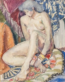 Arthur Beecher Carles, Canvas Board Painting, Christie's Labels on Verso