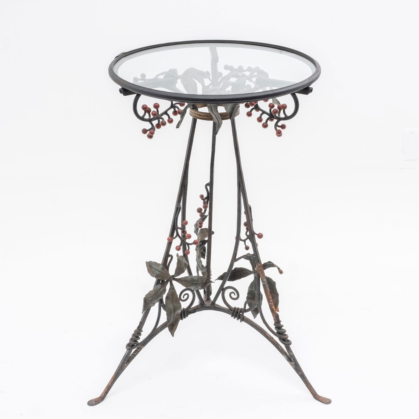 Art Nouveau French Wrought Iron Tall Table Flower Stand, Circa 1900 (1 of 6)
