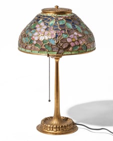 Tiffany Studios signed, Apple Blossom lamp, c. 1904