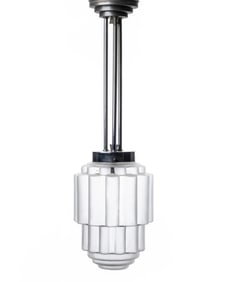 Lalique Style Art Deco Glass Pendant