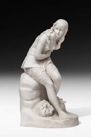 Minton Parian, John Bell Sculpted Bisque Porcelain Model of Dorothea, England, 1851