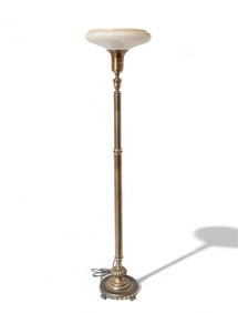 Antique Art Deco Torchiere Floor Lamp, Circa 1930