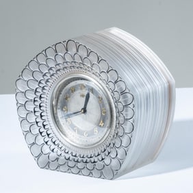 Rene Lalique Classic ATO Leon Hatot Mantle Clock, 1930's