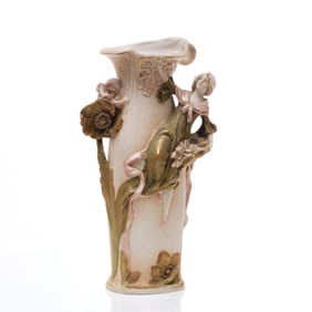 Royal Dux Porcelain Ceramic Vase, Early 20th Century