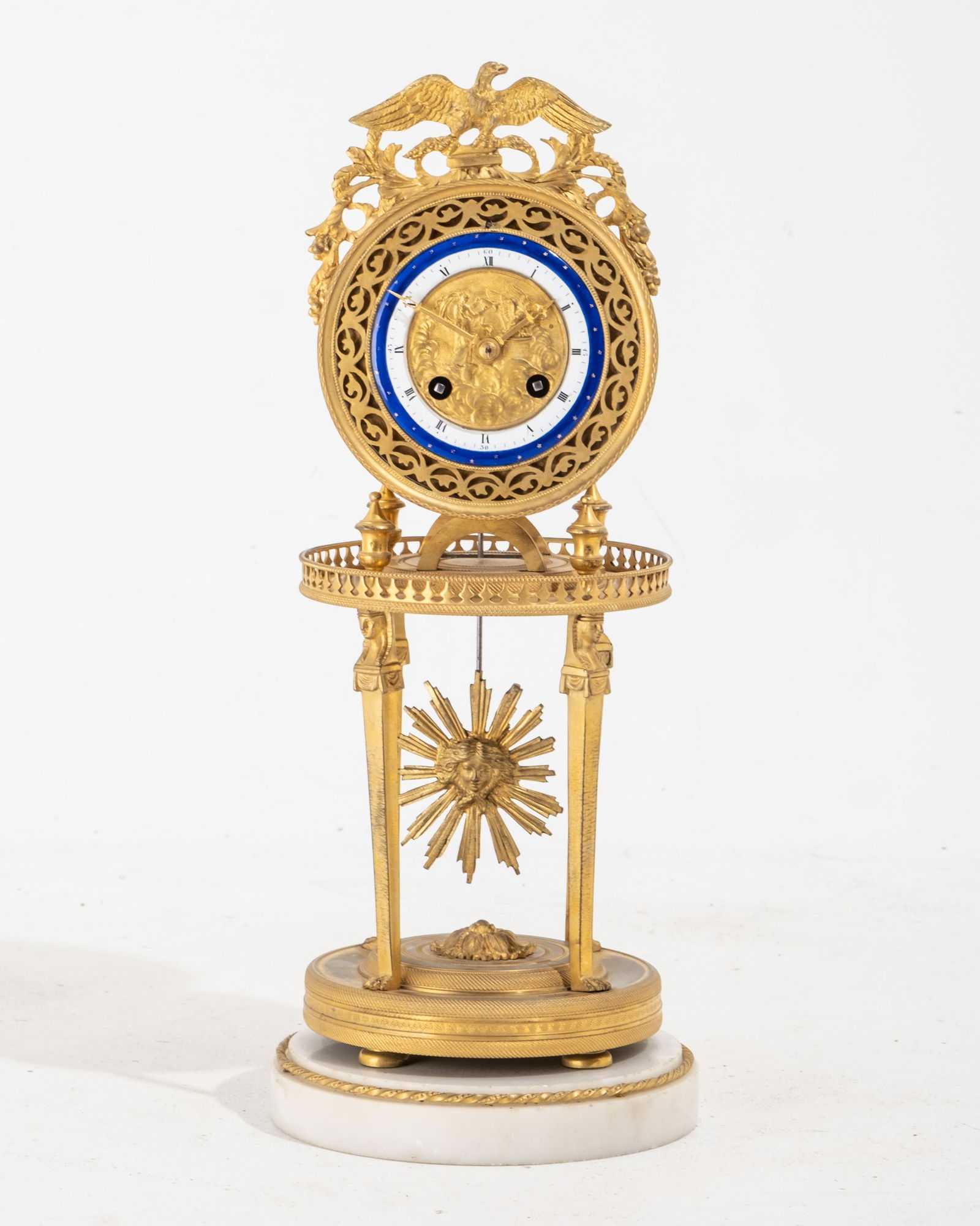 18th Century French Gilded Bronze Skeleton Clock (1 of 8)