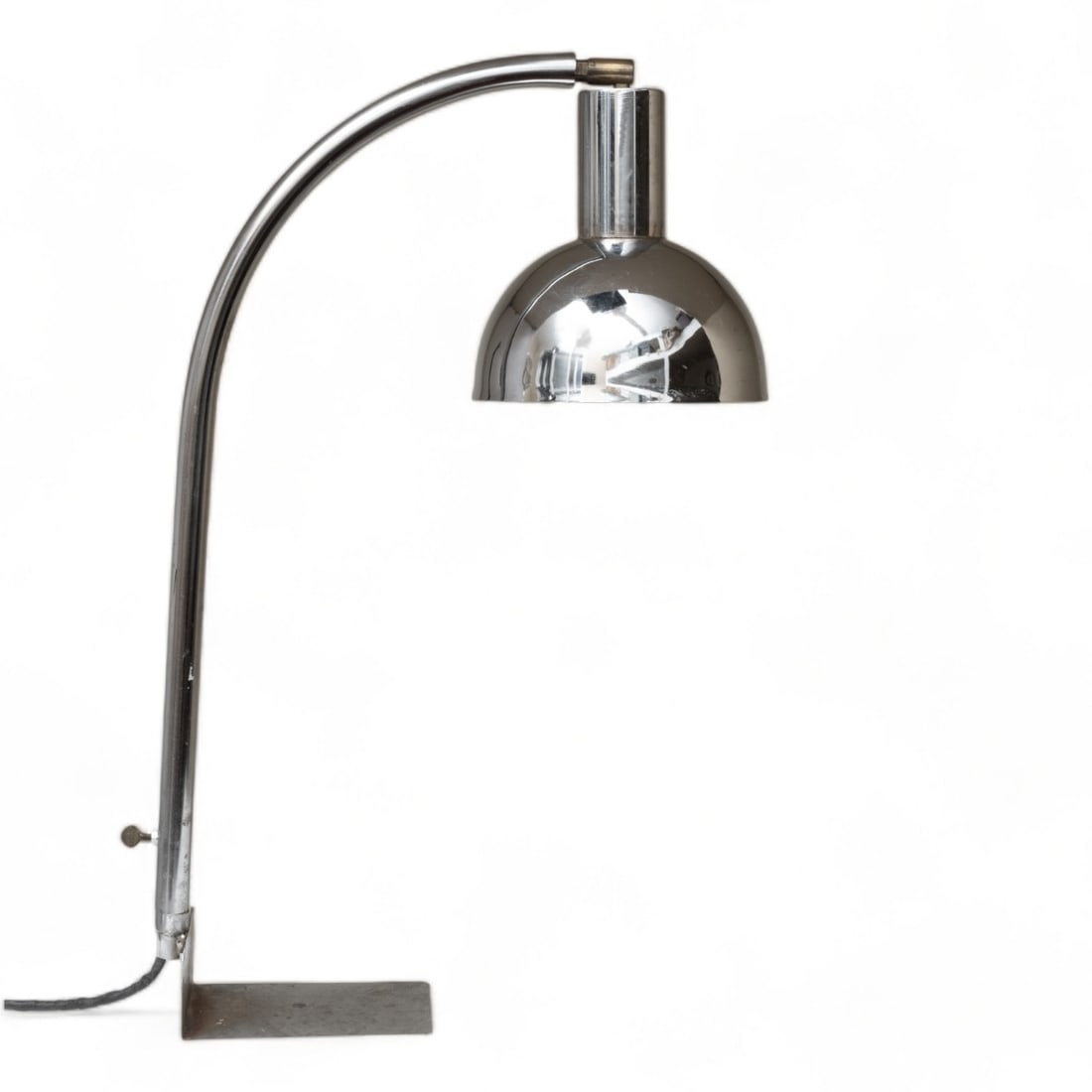 Tall French Chrome-Plated Steel Desk Lamp, Circa 1950 (1 of 4)