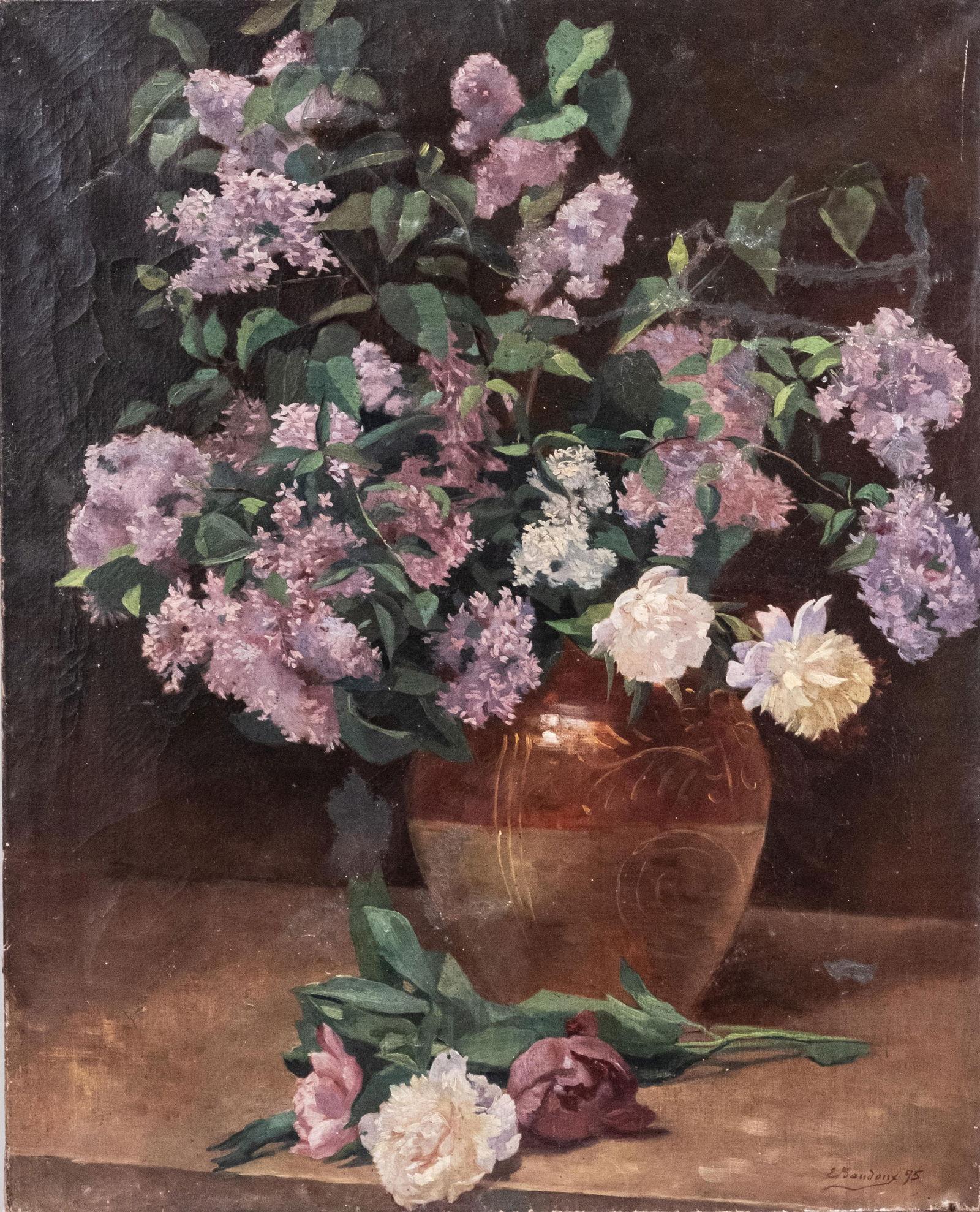 Signed Emile Baudoux Oil on Canvas Painting, Circa 1900 (1 of 13)