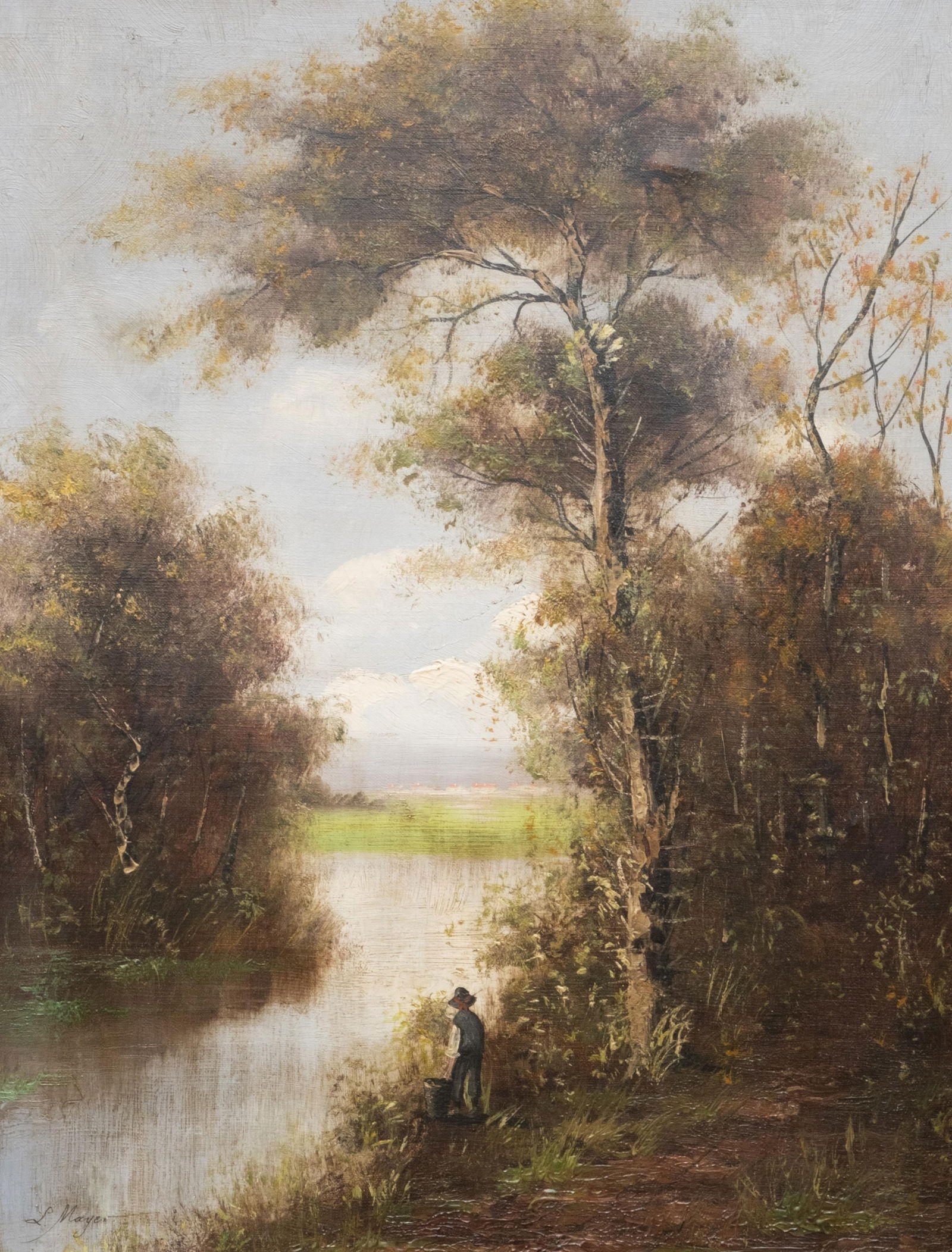 Louis Mayer Signed Oil on Canvas Painting (1 of 7)