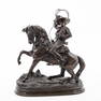 Alfred Dubacand Bronze Sculpture "Chinaco a caballo:, 19th Century