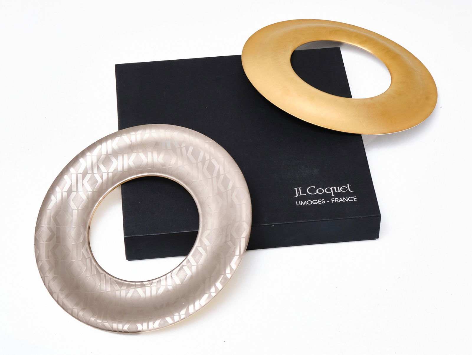 JL COQUET – LIMOGES, Set of Six Charger Plate Surrounds (1 of 5)