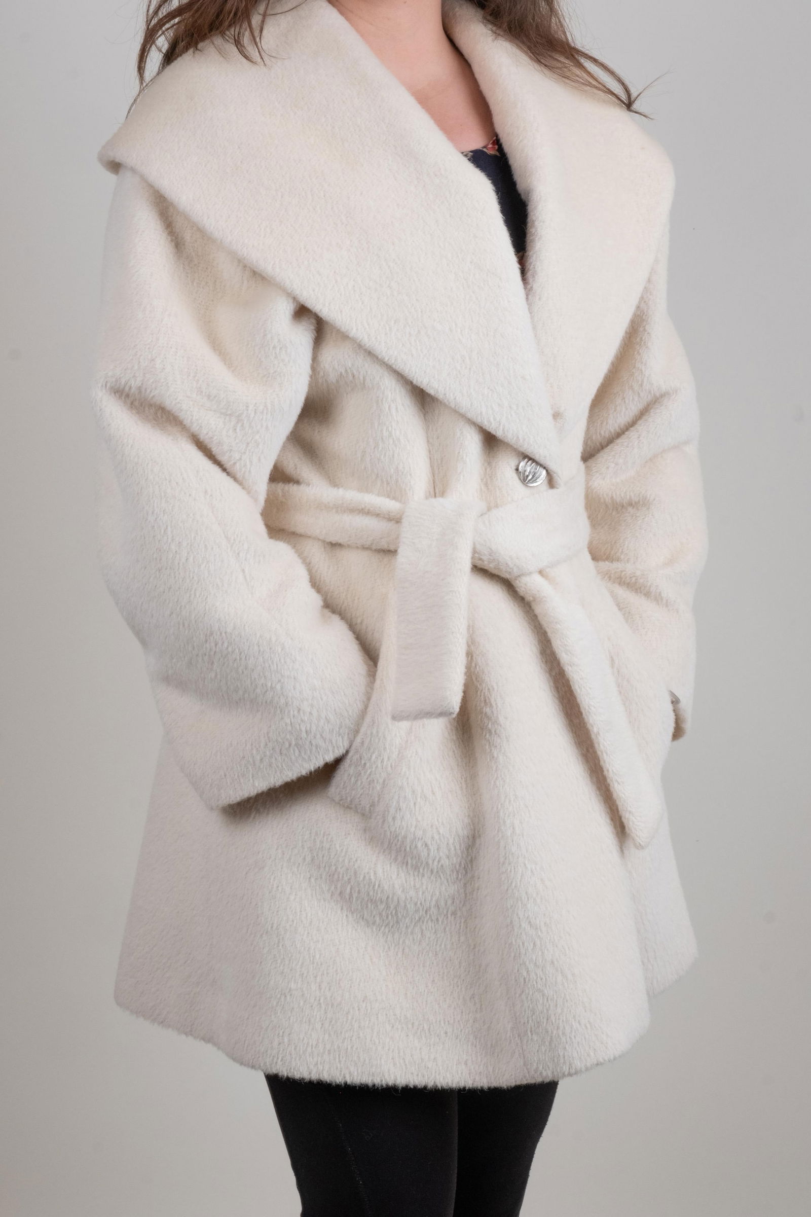 Lanvin, Paris Women's Vintage Designer Alpaca And Cashmere Coat (1 of 4)