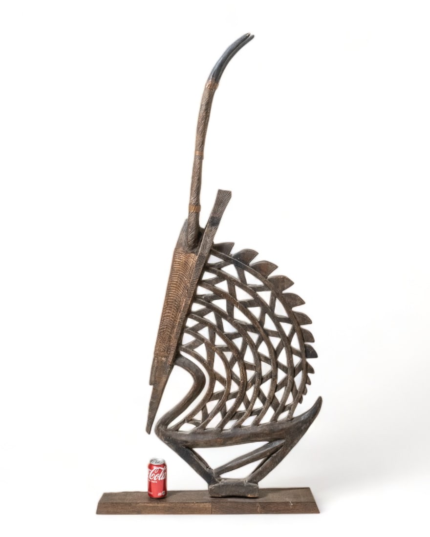 Large Antique Chiwara Bambara Antelope Headdress (1 of 7)