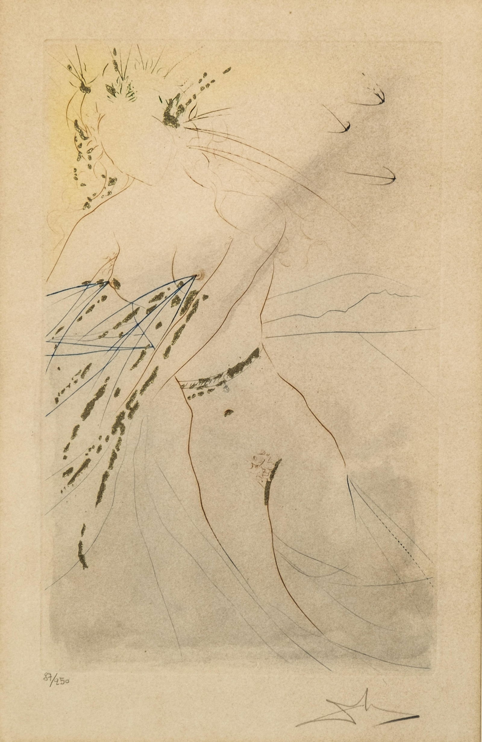 Salvador Dali; Thou Art All Faire, My Love, Drypoint Etching (1 of 11)