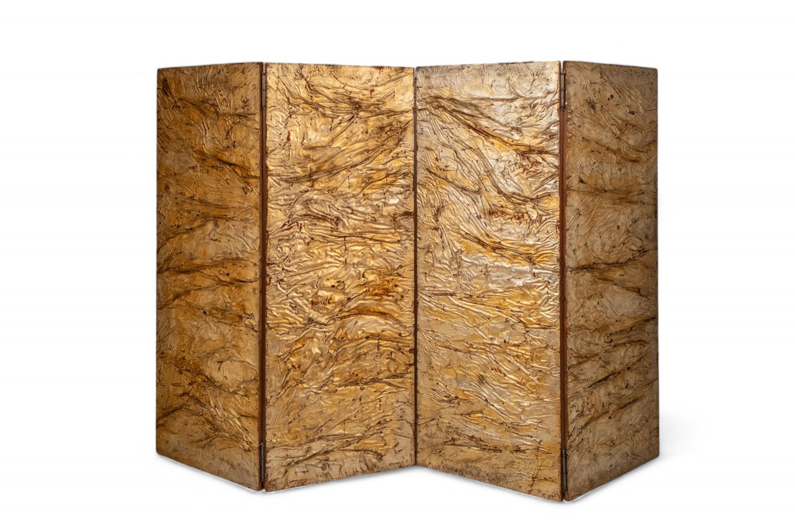 Sculpted Screen 4 Panel Room Divider circa 1950 (1 of 18)