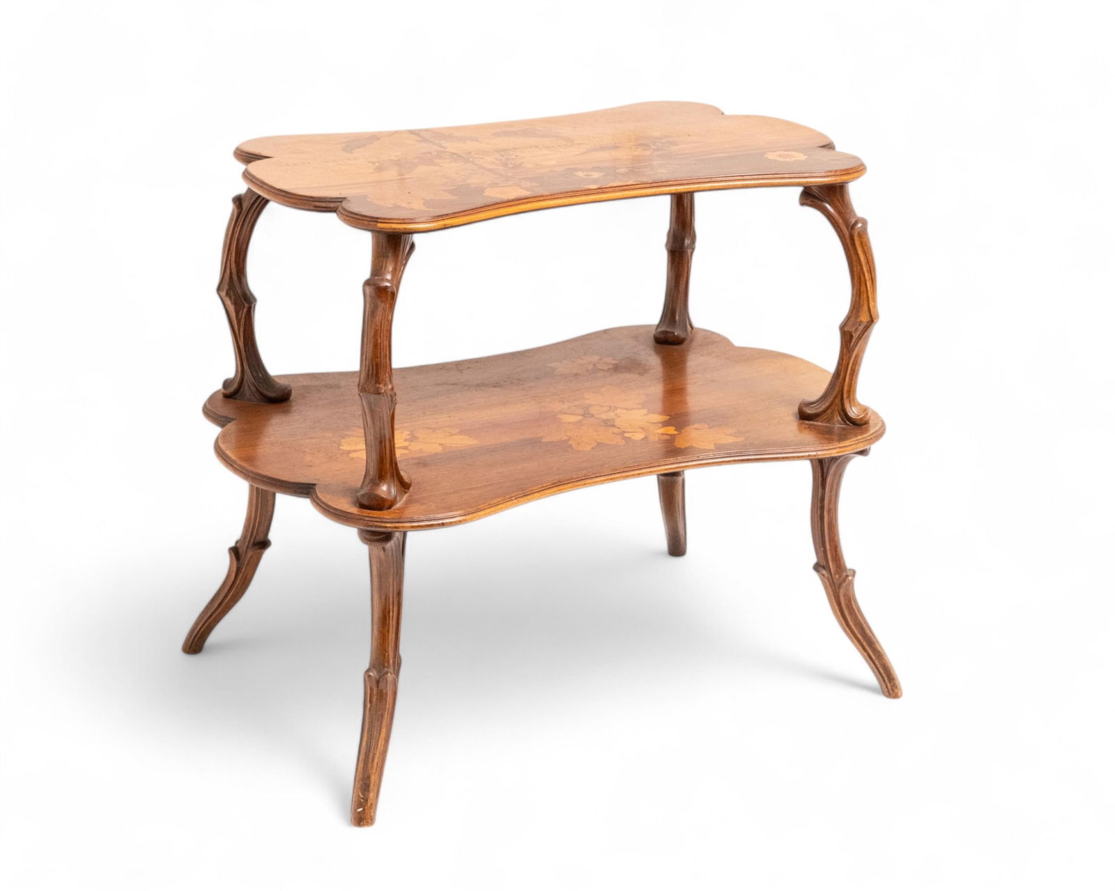 Rare Émile Gallé Art Nouveau Walnut Marquetry Occasional Table, Circa 1900 (1 of 17)