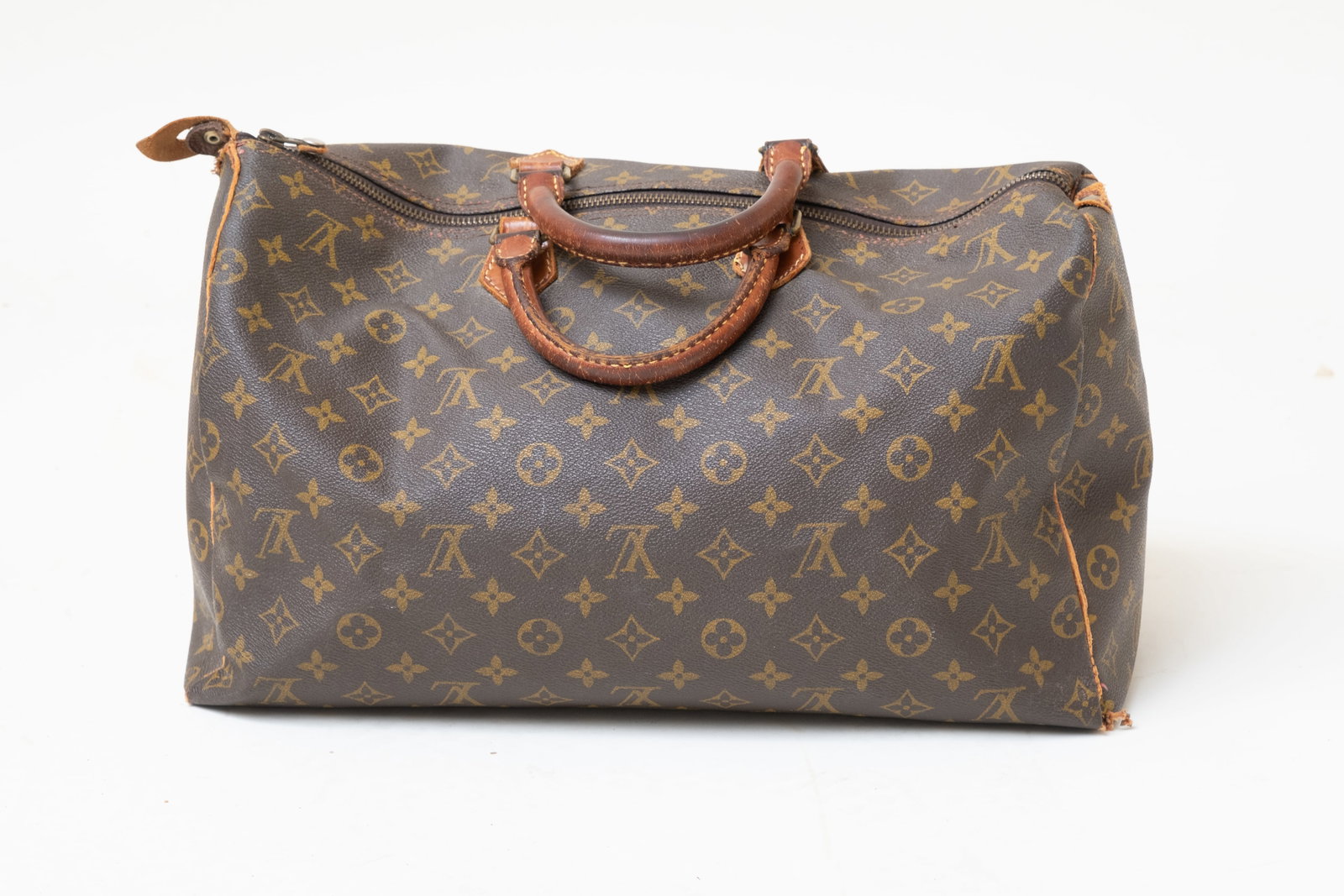 Vintage Louis Vuitton Monogram Brown Leather Travel Duffle Bag (1 of 10)