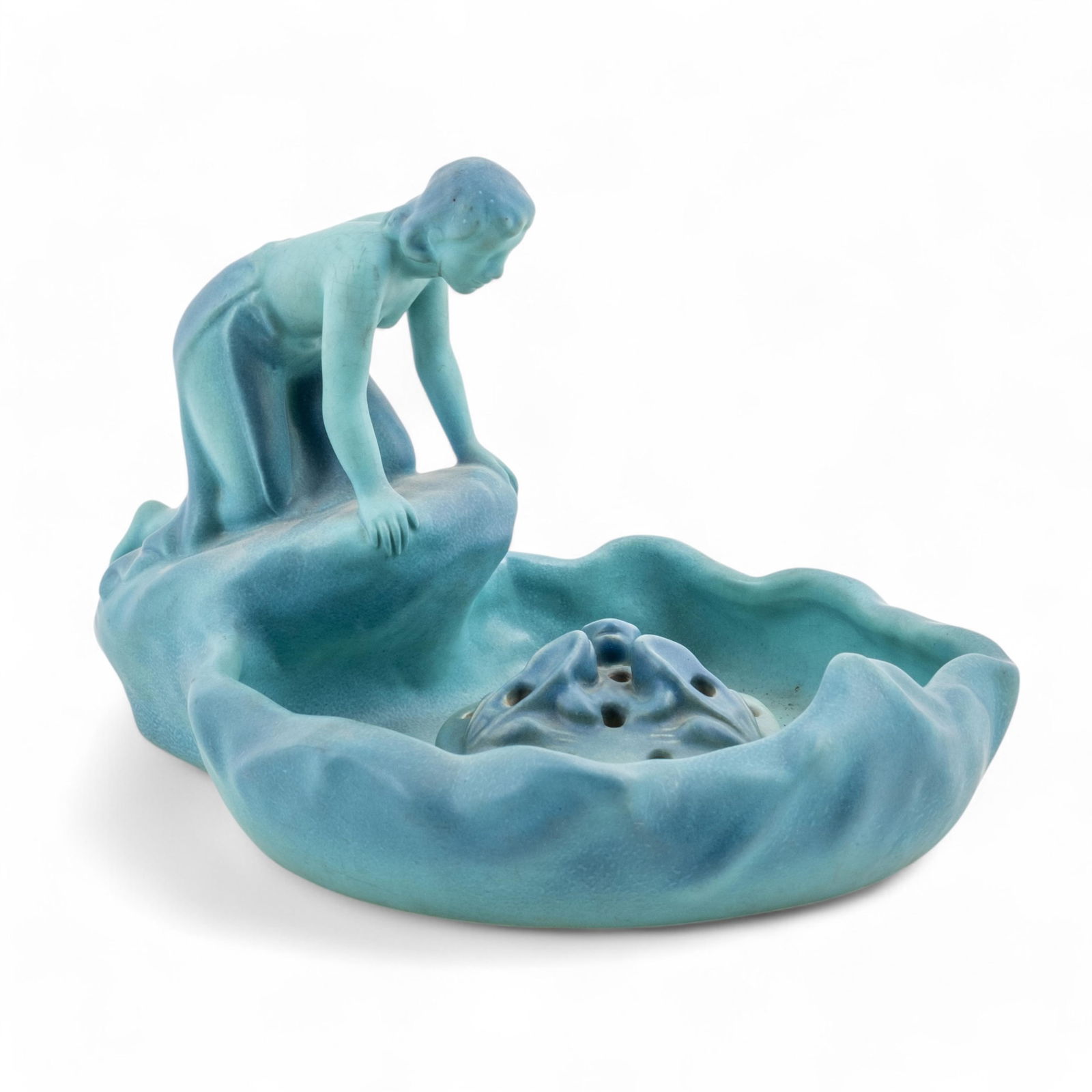 Van Briggle Signed Art Pottery 'Lady of the Lake' Flower Bowl (1 of 18)