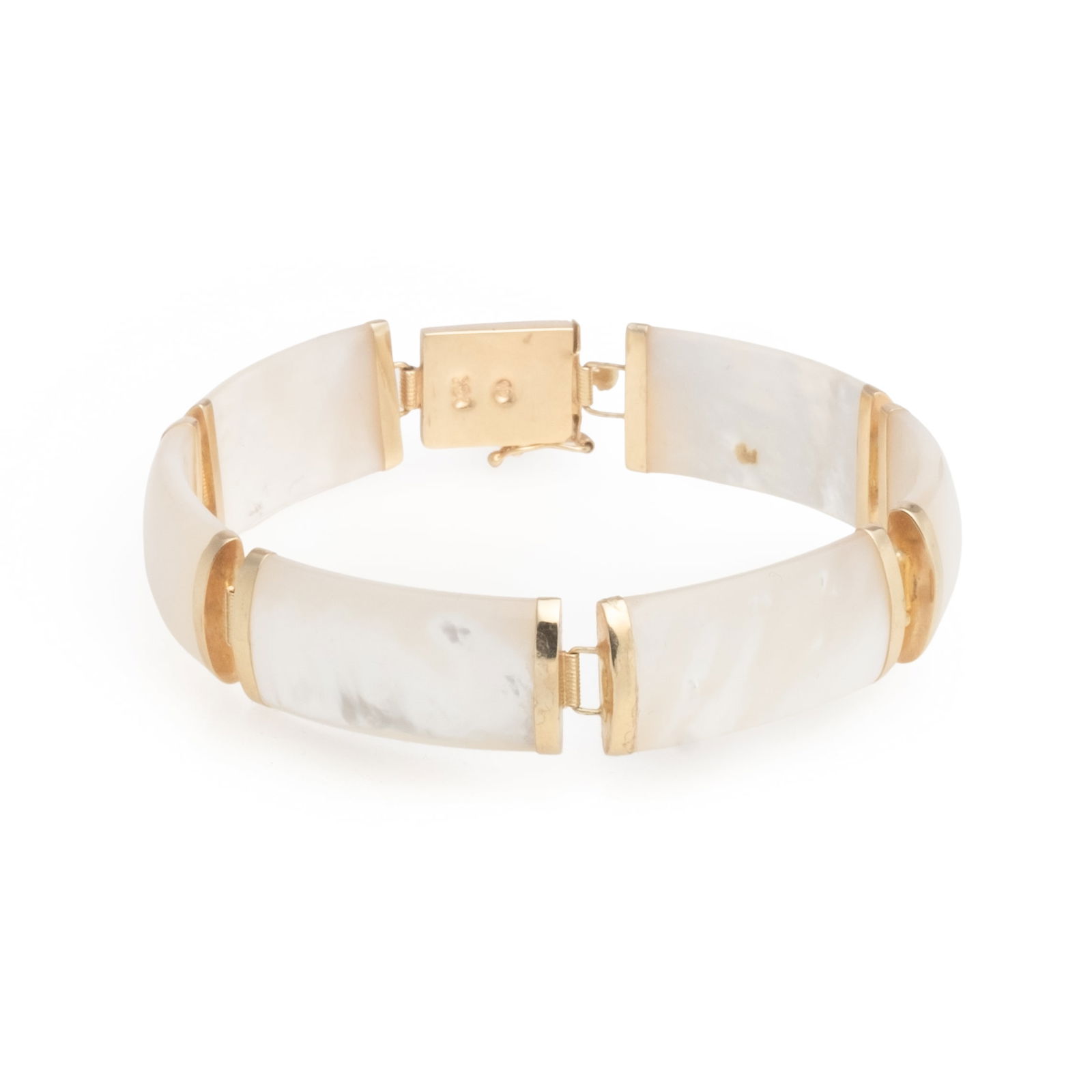 Estate 14K Gold and Mother of Pearl Bracelet (1 of 4)