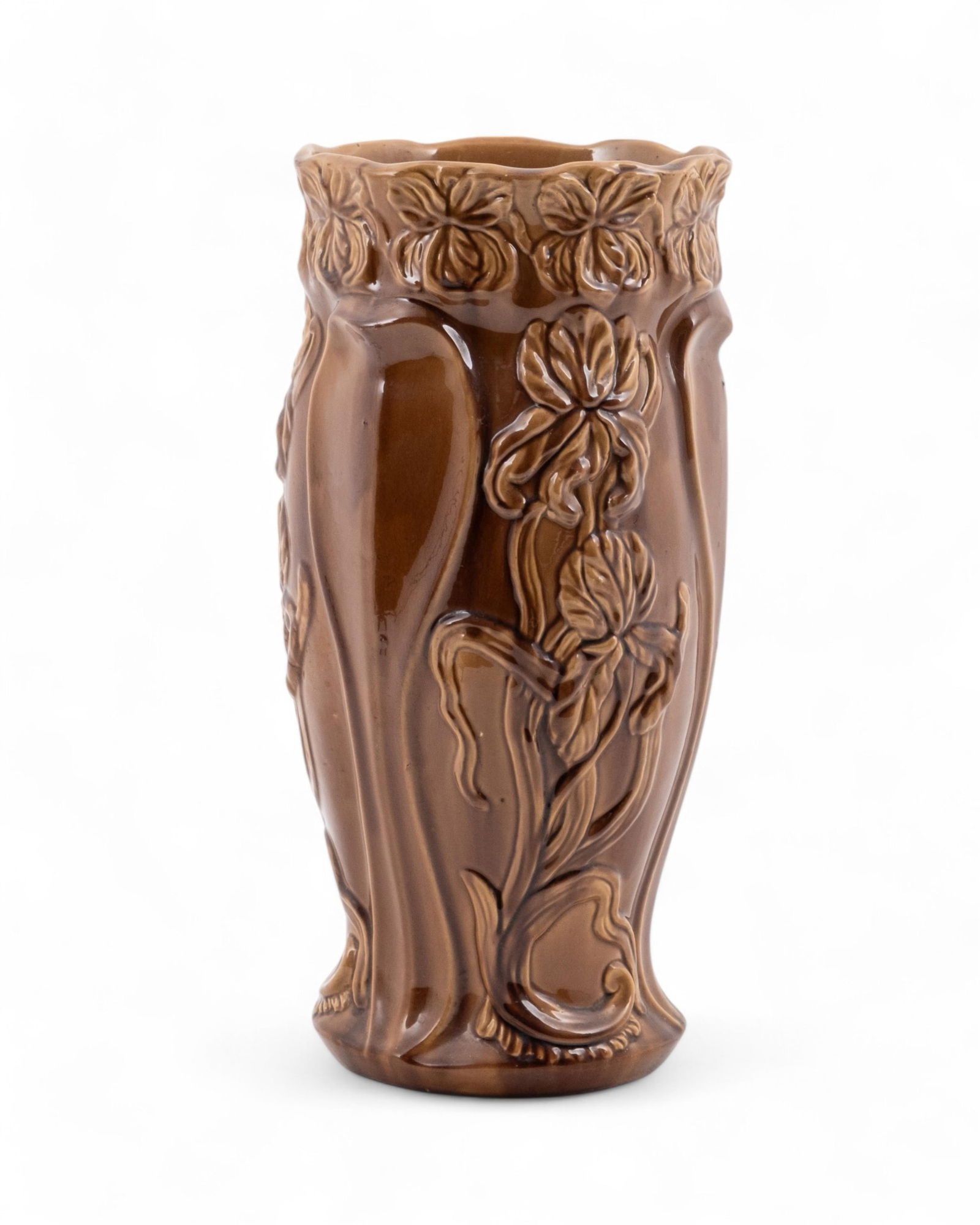 Roseville (attributed) Iris Majolica-Style Glaze Umbrella Stand, Circa 1900 (1 of 9)