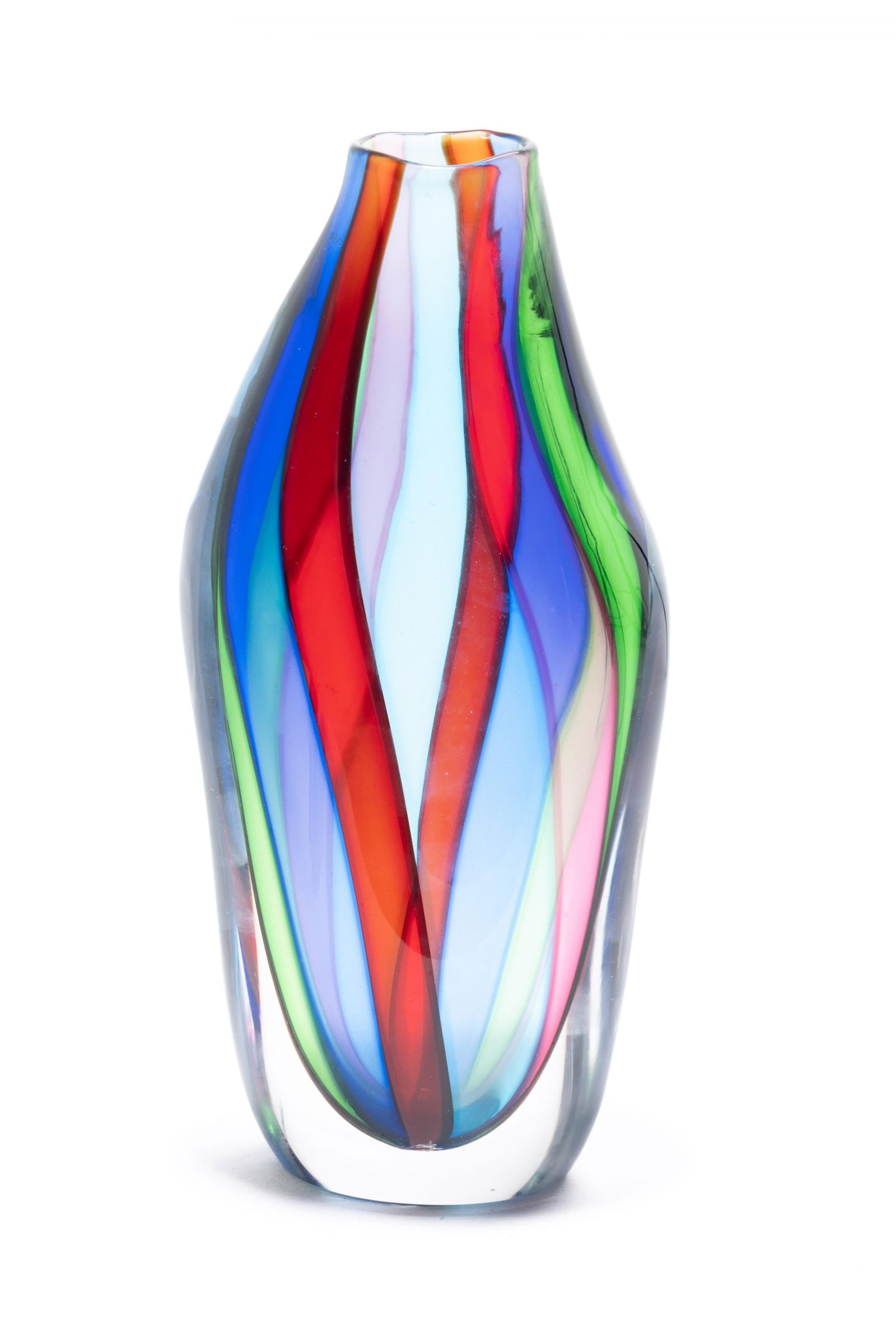 Exceptional Signed Danilo Zanella 15" Murano Art Glass Vase, 20th Century (1 of 5)