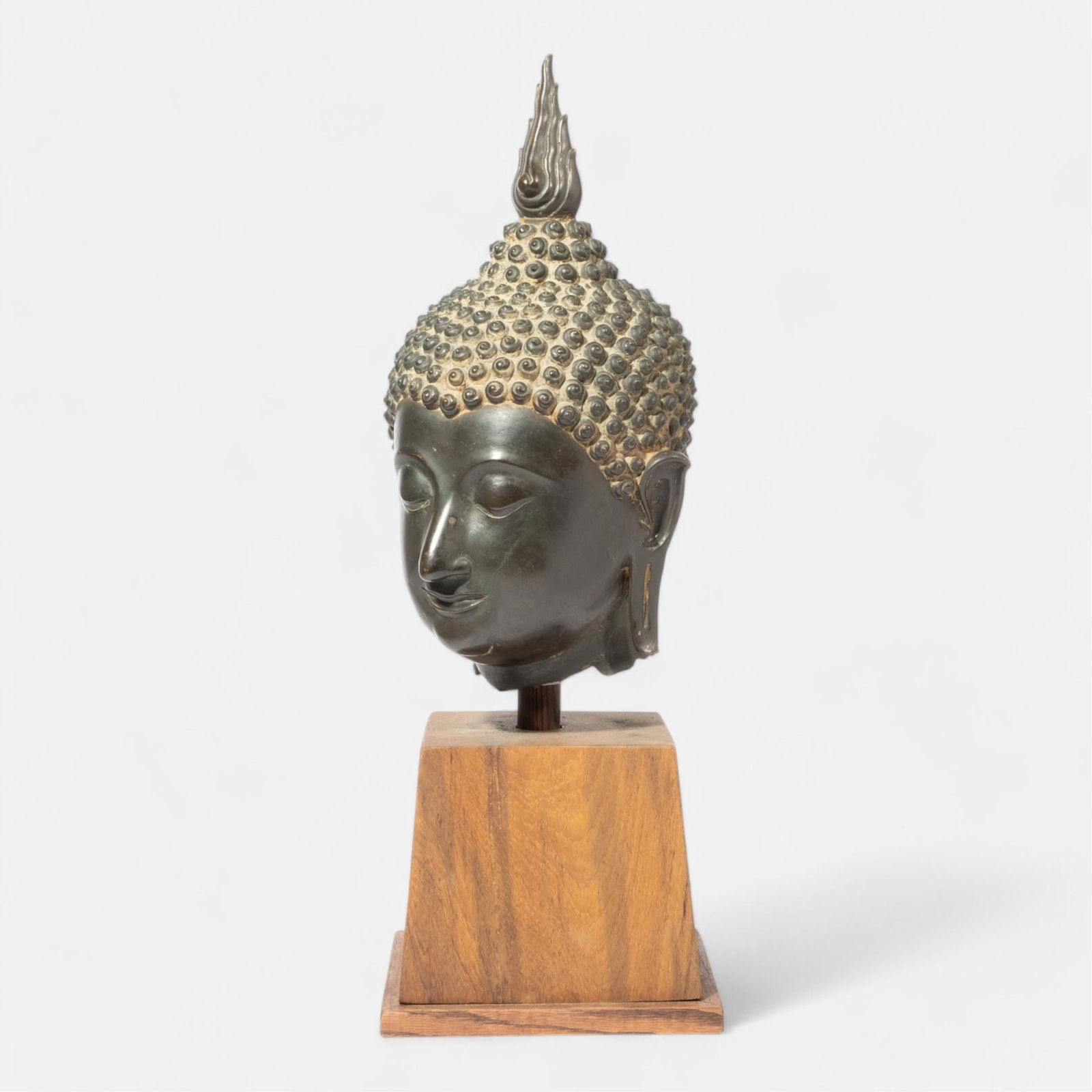 Antique Bronze Buddha Head Excellent Quality Large Antique (1 of 11)
