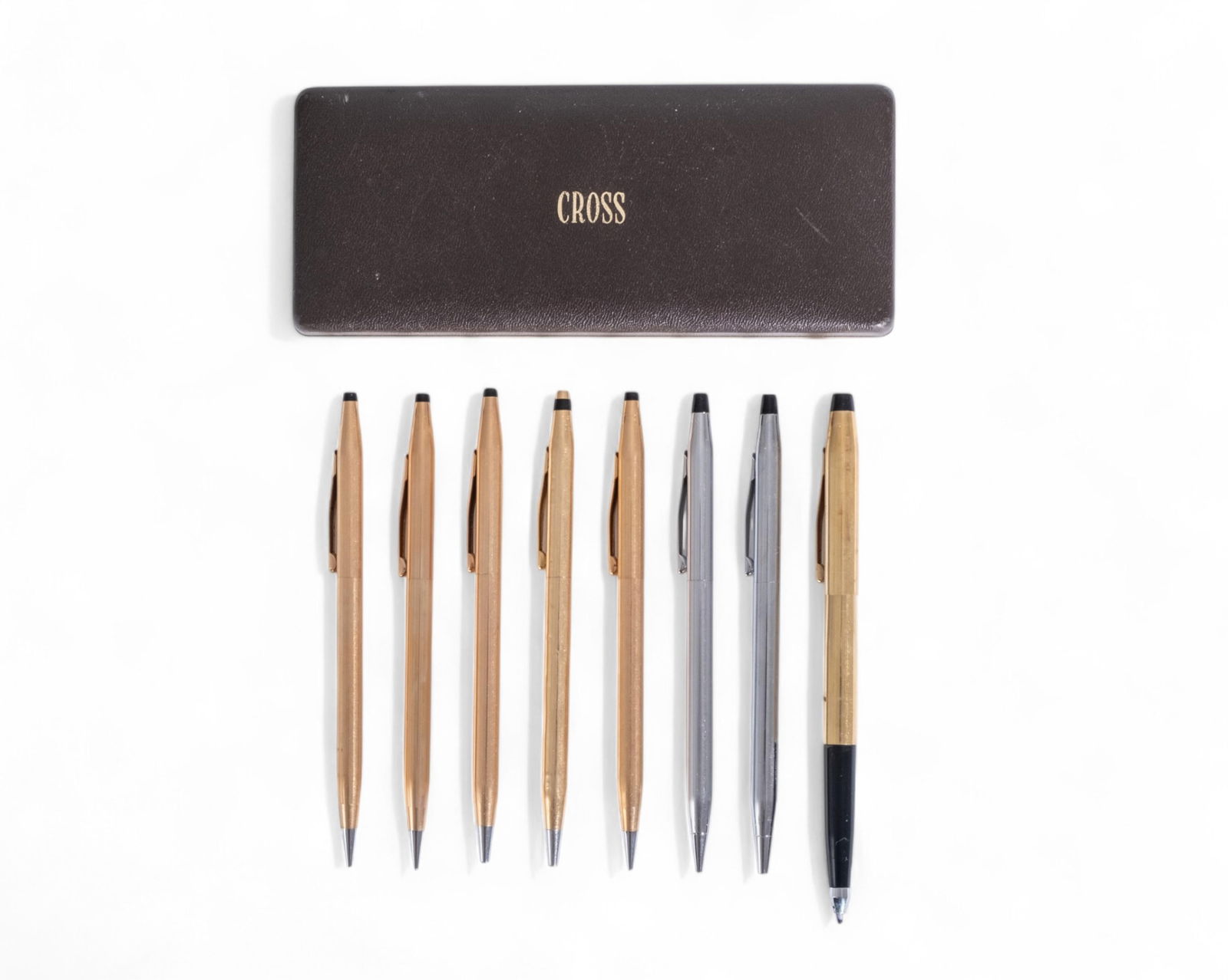 Collection of Vintage Cross Gold-Filled Pens with Case (1 of 7)