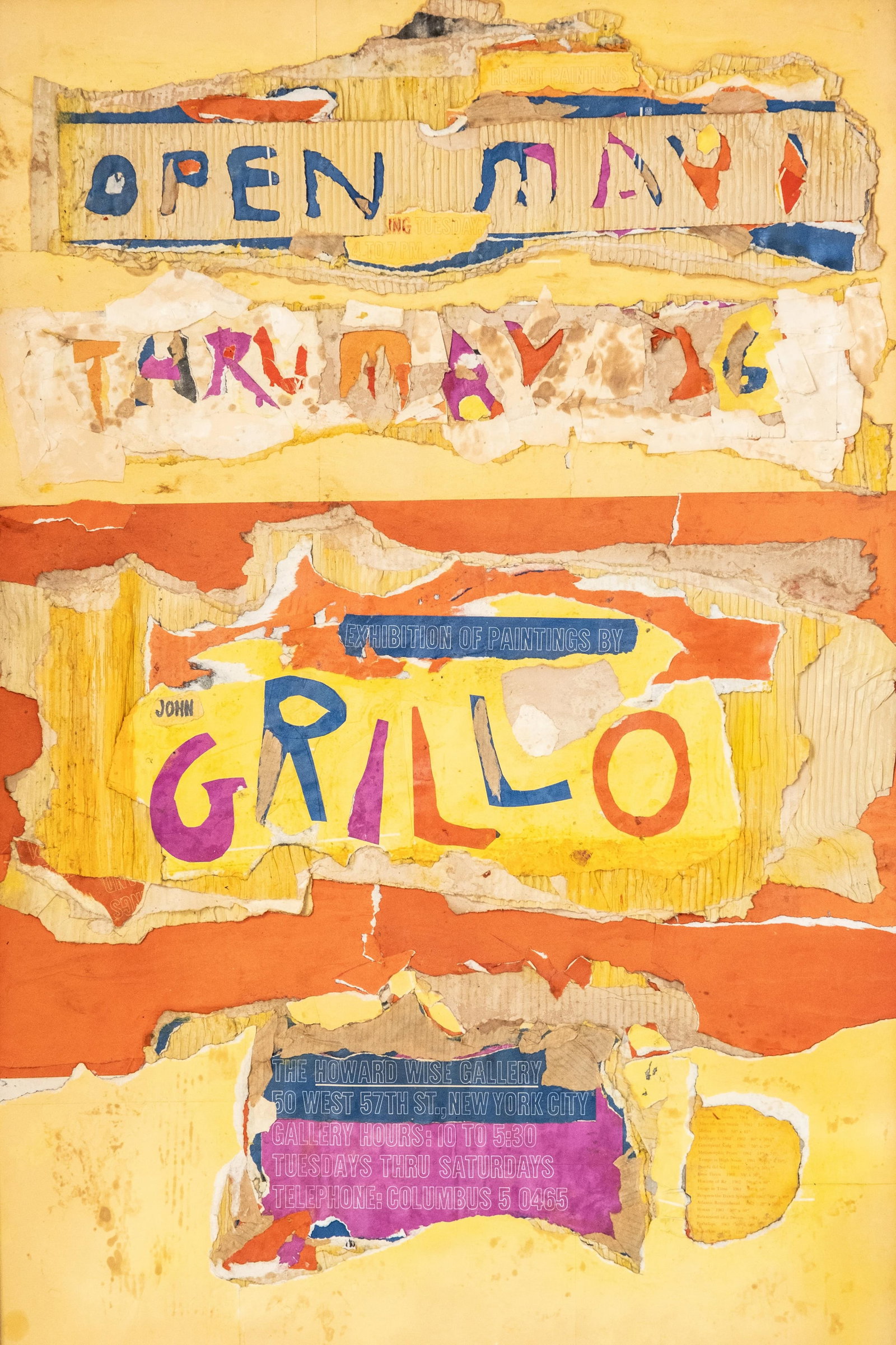 John Grillo, Original Artwork, Collage Painting: Concept for Show Poster (1 of 12)