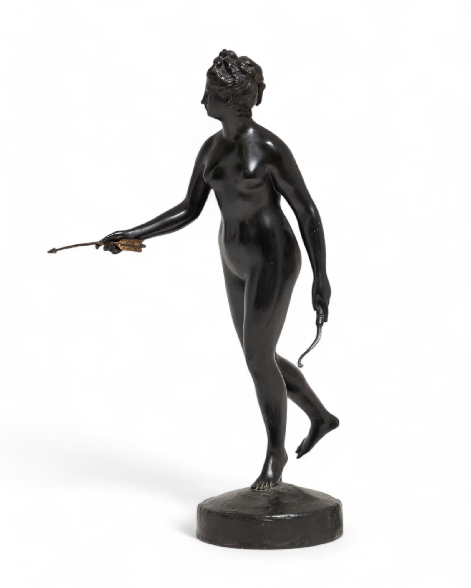 Jean-Antoine Houdon Signed Bronze Diana the Huntress Sculpture, 19th Century (1 of 14)