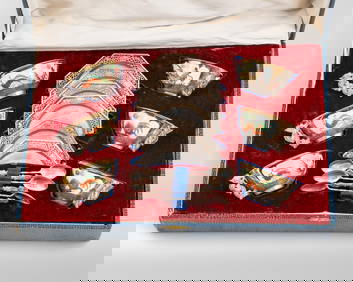 Chinese or Japanese Antique Porcelain and Silver Presentation service (1 of 17)