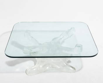Alberto Rocchi Signed and Numbered Acrylic & Glass Coffee Table, 20th Century (1 of 5)