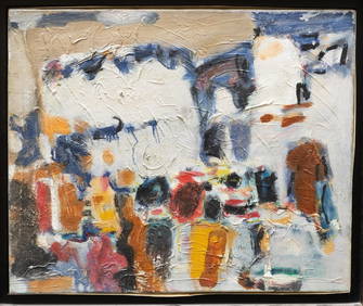 Artist Signed Modern School Oil on Canvas Painting (1 of 9)