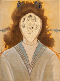 Salvador Dali Pencil Signed Mixed Media Artist Proof Etching on Vellum