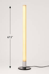 Giovanni Dalla Fina White Cylinder Murano Glass Floor Lamp Sculpture for Thiery Mugler: Keywords: Italian Venetian, Contemporary, Blown Glass, Chromed Framework, Giovanni Dalla Fina, floor lamp, light column, modern lighting, light sculpture,Giovanni Dalla Fina, Bespoke White Cylinder Fl