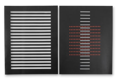 John L. Goodyear Artist Signed Edition "Two-Sided Movement", Screenprint on Vinyl, 1965