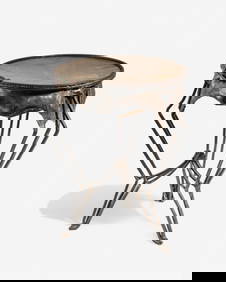 Augustin Granet, Pedestal Table with Mobile Top, Drawer 20th Century Sculpted Art Furniture (1 of 12)
