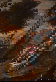 Mystery Artist: 17th Century School Oil on Canvas Painting (1 of 5)