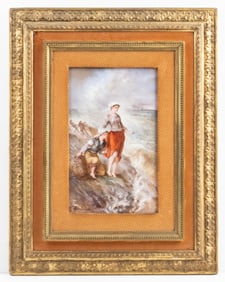 Charles Fuchs Hand Painted on Porcelain Plaque, 19th Century