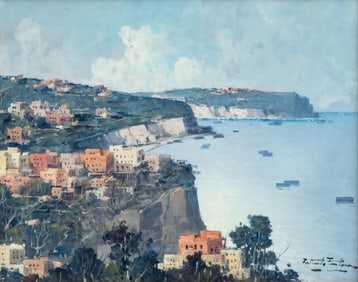 Fortunato Fontana Signed Oil On Canvas Painting, Circa 1970