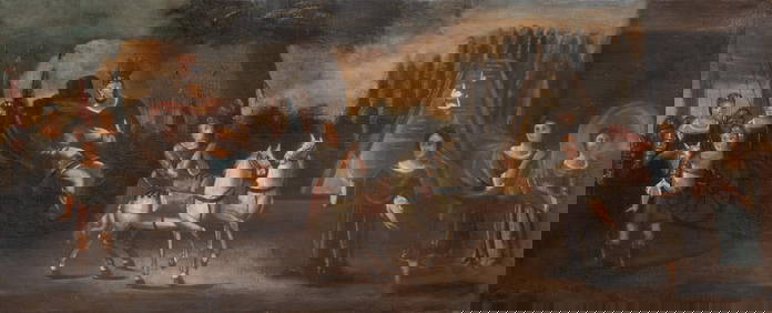 18th Century French School Oil on Canvas Painting, Triumphal Procession Scene (1 of 13)