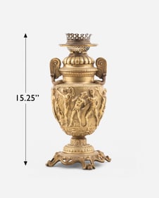 Neoclassical Bronze Oil Lamp Base