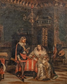 Mystery Artist, Romantic School Oil on Canvas Painting, 19th Century John Beresford inscribed on