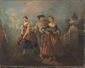 Nicolas Lancret, Oil on Panel Painting