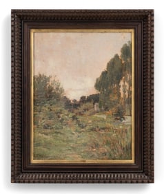 Henri Joseph Harpignies, “The Bocage", 19th Century Signed Oil on Panel Painting